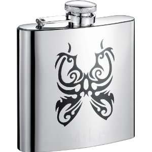  Visol Butterfly 6oz Stainless Steel Hip Flask