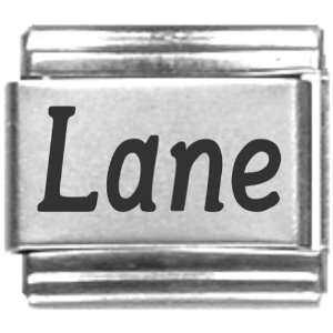  Lane Laser Name Italian Charm Link Jewelry