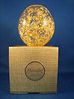 GOLDENFLOW Gold Leaf Crystal Shaker Globe GOLDEN EGG  