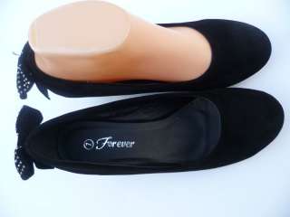 BLACK LADY WEDGE SHOES FOREVER SIZES  5 10  