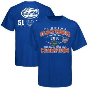 Florida Gators Royal Blue 2010 Sugar Bowl Champions Score T shirt 