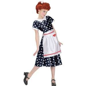   By FunWorld I Love Lucy Polka Dot Child Costume / Black   Size Large