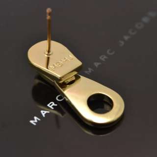 Original Marc by Marc Jacobs Zip Pull Zipper Earrings GOLD  