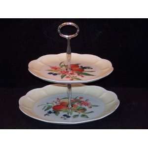  Lenox Orchard In Bloom Hostess Tray 2 Tier Peach Kitchen 