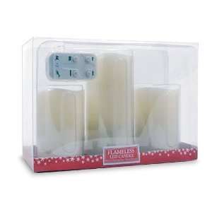   Flameless LED Candles   Solid Ivory Vanilla Scented: Home & Kitchen