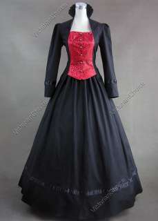 Gothic Victorian Brocade Dress Ball Gown Cosplay Prom 111 M  