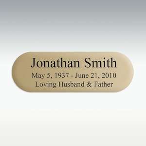 Engraved Plate   Rounded Corners   1 x 3   