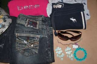 22 Peice lot Womens Ed Hardy, Hollister, Smet, Abercrombie and Fitch 