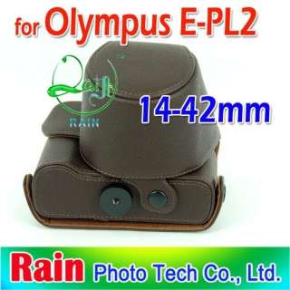 leather case bag for Olympus Pen E PL2 EPL2 EPL 2 Brown  