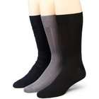   Stacy Adams Socks, Multi Colored Navy/Grey/Black, 6 12 1/2   3 Pairs