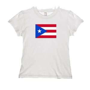  Womens Puerto Rico Flag Tee: Sports & Outdoors