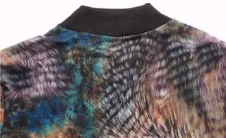 New John Galliano Mens Fashion Colorful Feather Shirt M,L,XL,XXL 