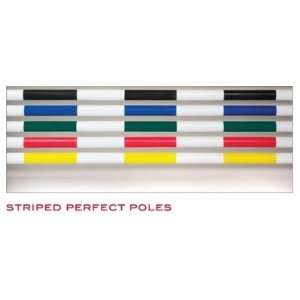  Burlingham Striped Perfect Poles   10 or 12 ft. Whte wBlk 