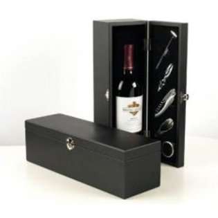   Piece Wine Accessory Box   Matte Black   Black   4.5H x 14.5W x