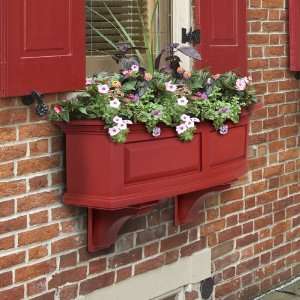   Sub Irrigated 36 Inch Curved Window Boxes in Red Patio, Lawn & Garden