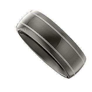 Mens 8mm Tungsten Wedding Band Ring enhanced by Black Immersed 