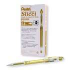  Metallic 0.8 mm Needle Tip Gel Pen, Gold Ink, Box of 12 (BG208 X