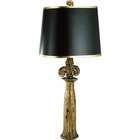 Flambeau Lighting One Light Teche Table Lamp in Black and Gold