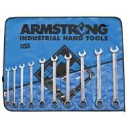 Armstrong 10 pc Combination Ratcheting Wrench Set in Vinyl Roll Pouch 