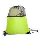 shop123go All Back Mesh Drawstring Backpack, Lime Green