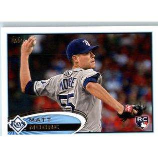 2012 Topps Baseball Card #129 Matt Moore RC   Tampa Bay Rays Rookie 