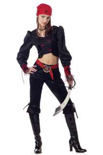Sexy Gothic Pirate Lady Teen Halloween Costume  