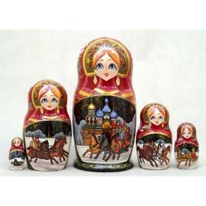  Russian Troika Nesting Doll 5pc./6 Toys & Games