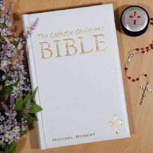  White Personalized Childrens Catholic Bible: Baby