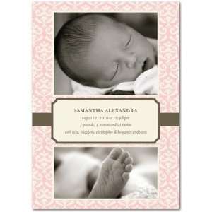   : Girl Birth Announcements   Carousel Crest: Carnation By Dwell: Baby