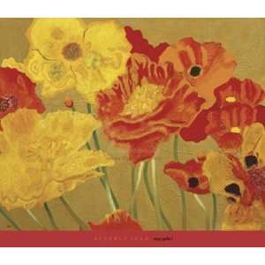  Poppy Garden I Finest LAMINATED Print Beverly Jean 30x26 