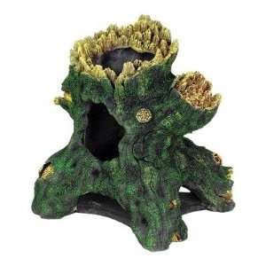   Exotic Environments Hollow Tree Stump Aquarium Ornament: Pet Supplies