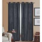 BlowOut Bedding 40x84 Montgomery Black Suede Grommet Panel/Curtain