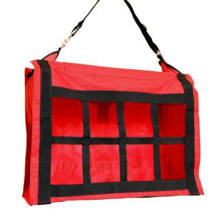 Heavy Duty Canvas XL Horse Hay Bag Tote Divider Red  