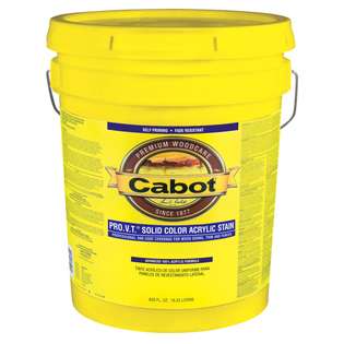 Cabot Stain 140 0808 5G 5 Gallon Medium Base PRO V.T. Solid Color 
