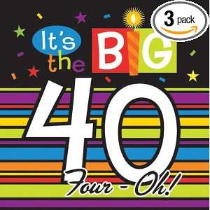   Hill 3 Ply Luncheon Paper Napkins, The Big 40, 16 Count (Pack of 3