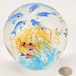  Murano Art Dual Special Giant Fish Ball and Heart Rainbow 