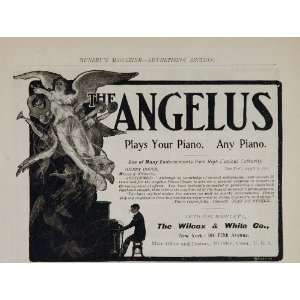   Player Piano Angel Meriden CT   Original Print Ad