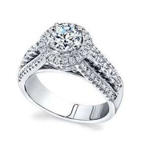    2.00 ct Round Diamond Engagement Ring 14K White Gold (9): Jewelry