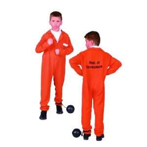  Childs Escaped Convict Costume Size Large (12 14 