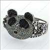   panda animal Swarovski rhinestone fashion jewelry bracelet bangle cuff