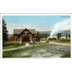   Park WY   Upper Geyser Basin and H.E. Klamers Curio Store 1900 1909
