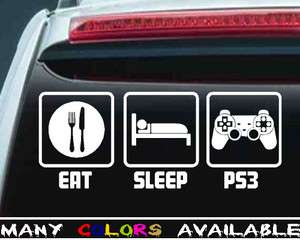  Eat Sleep PS3 SONY PLAYSTATION mw3 cod bf3 Funny Decal/Sticker  