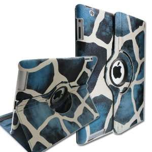  ® Giraffe Pattern 360 Degrees Rotating Stand Smart Cover PU Leather 