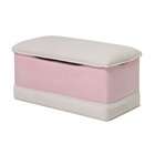 Hannah Baby Deluxe Toy Box in Pink Micro With Sherpa Trim