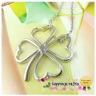 1pcs Elegant OL short four leaf clover necklace N66 Free Ship  