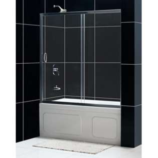   Dreamline Infinity Bathtub Door, 56 60W x 58H, Clear Glass, Chrome