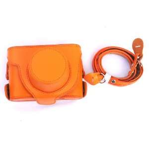   Leather Full Case for FUJIFILM FINEPIX X10 (Orange)