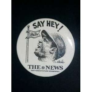  Willie Mays Say Hey 1973 Mets Button