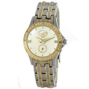 Green Bay Packers Silver/Gold Womens Legend Diamond Wrist Watch 