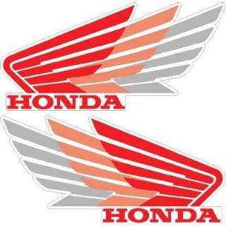 Honda Biker Motorcycle Racing Wings Car Bumper Sticker Stickers Set of 